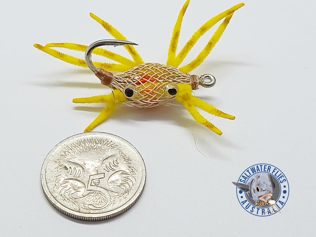ALPHLEXO CRAB FLY - SL12 #2 - TAN/YELLOW LEGS