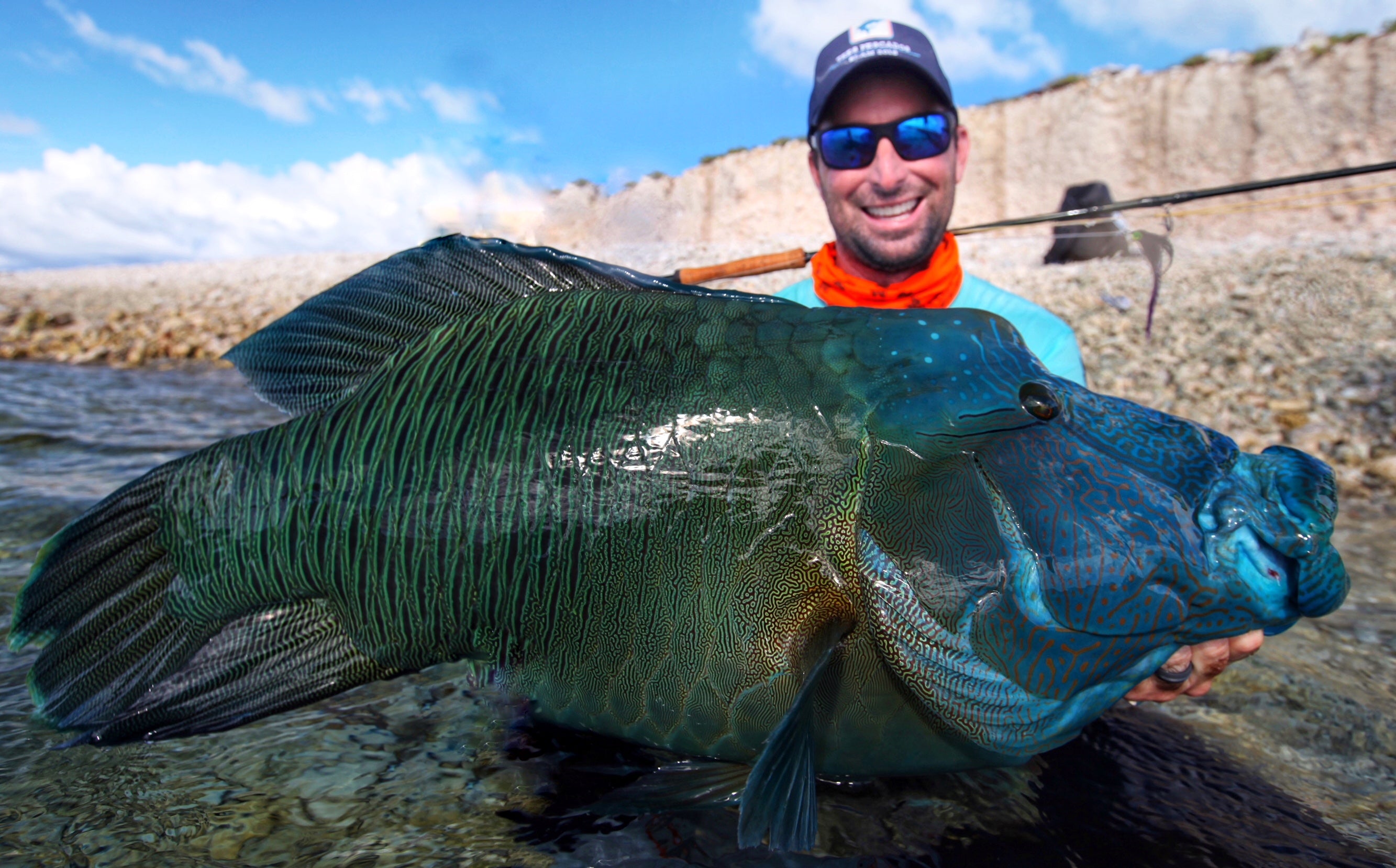 COrey Knowlton with this beautiful beast Wrasse.