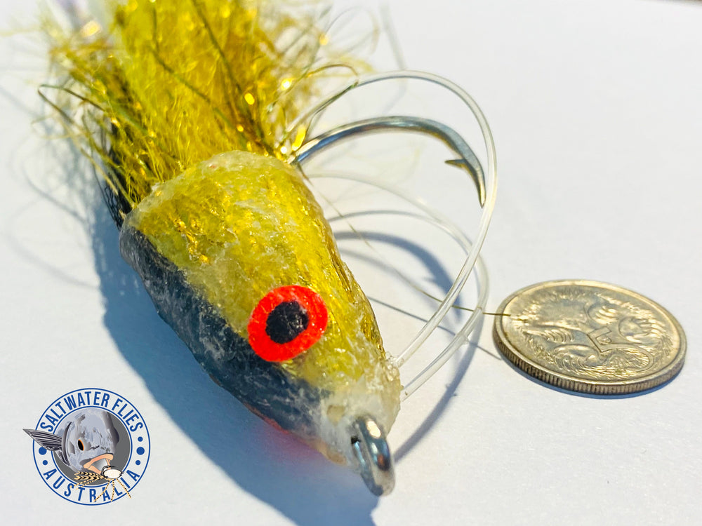 RATTLING FAT ALBERT FLY - SL12 8/0 - SONIC RATTLE - 80LB  DOUBLE WEEDGUARD