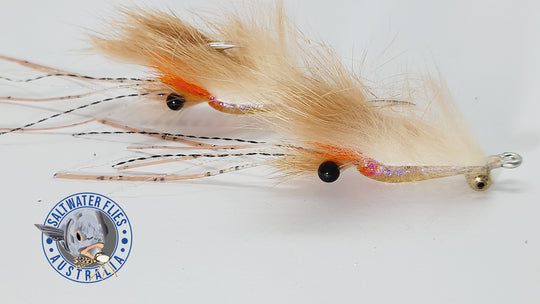 BASTARD SHRIMP FLY - SL12 1/0 - TAN - BEADCHAIN EYE