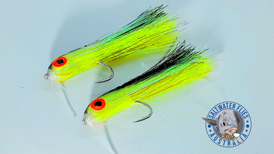 RATTLING FAT BOY FLY - SL12 2/0 - CHART/BLACK