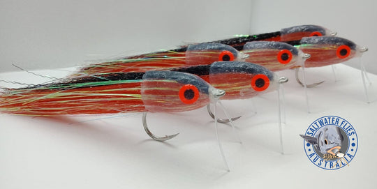 RATTLING FAT BOY FLY - SL12 4/0 - RED/BLACK