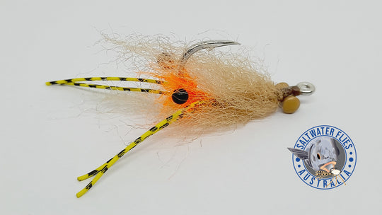 PILBARA SHRIMP FLY - SL12 1/0 - TAN BRASS EYE