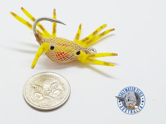 ALPHLEXO CRAB FLY - SL12 1/0 - TAN/YELLOW LEGS
