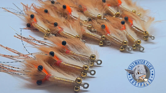 BASTARD SHRIMP FLY - SL12 1/0 - TAN - BEADCHAIN EYE