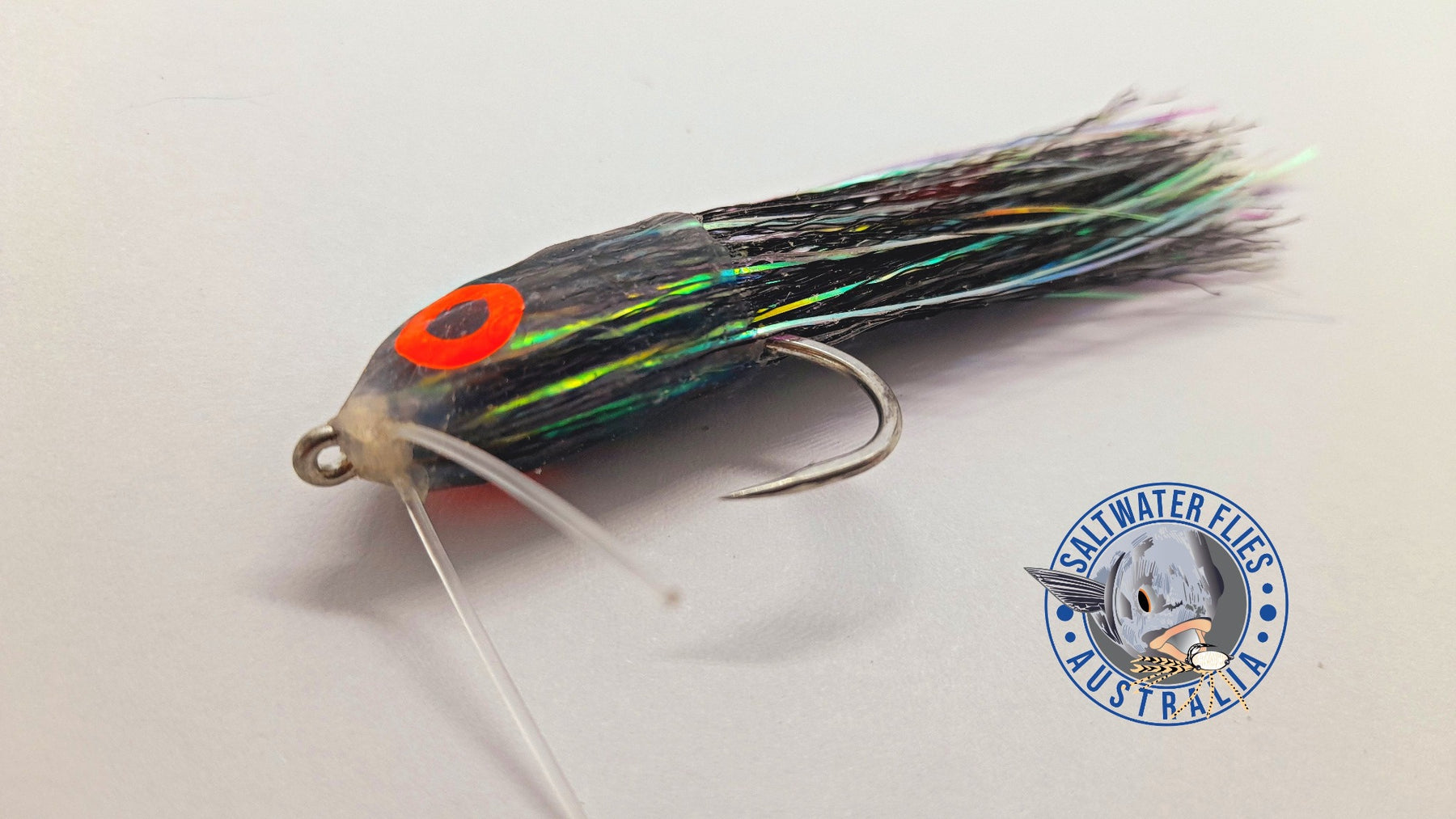 SWFA FAT BOY FLY - SL12 4/0 - BLACK MAMBA – Saltwater Flies Australia