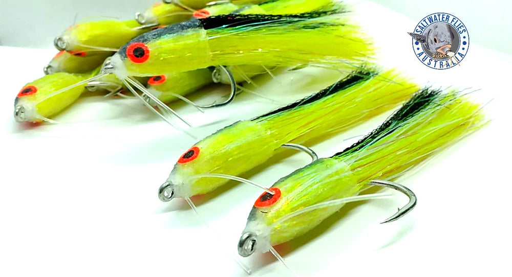 RATTLING FAT BOY FLY - SL12 2/0 - CHART/BLACK