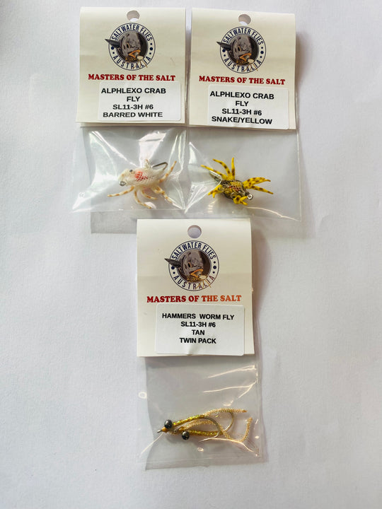 MICRO FLY BUNDLE - SL11-3H #6 & SL11-3H #8 - X19 FLIES - PACK 2