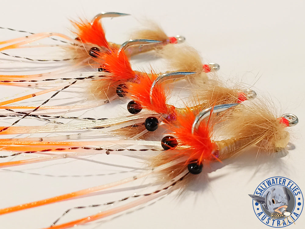 CUSTOM Shrimp Fly Pack - SL12 & SL11-3H #2 HOOKS - X33 FLIES
